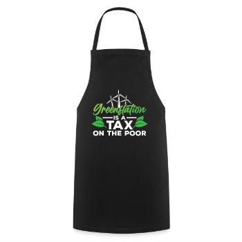 L’inflation verte est une taxe pour les pauvres Vert - Tablier de cuisine - noir - Devant - AI Model Male 185 dark (185cm)