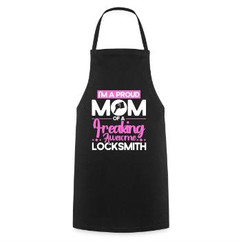 Locksmith Lock Picking Employee Locksmith - Cooking Apron - black - Front - AI Model Male 185 dark (185cm)