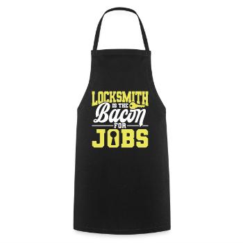 Locksmith Lock Picking Employee Locksmith - Cooking Apron - black - Front - AI Model Male 185 dark (185cm)