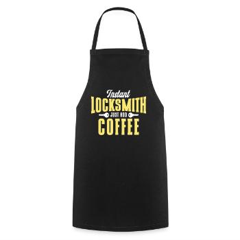 Locksmith lock picking employee locksmith shop - Cooking Apron - black - Front - AI Model Male 185 dark (185cm)