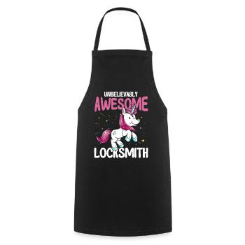 Locksmith Lock Picking Employee Locksmith - Cooking Apron - black - Front - AI Model Male 185 dark (185cm)