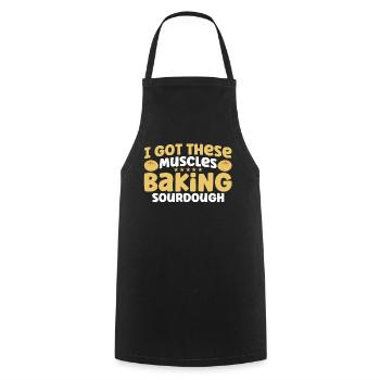 Bread Baking Gift Bakery Quote Baker - Cooking Apron - black - Front - AI Model Male 185 dark (185cm)