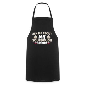 Bread Baking Gift Bakery Quote Baker - Cooking Apron - black - Front - AI Model Male 185 dark (185cm)