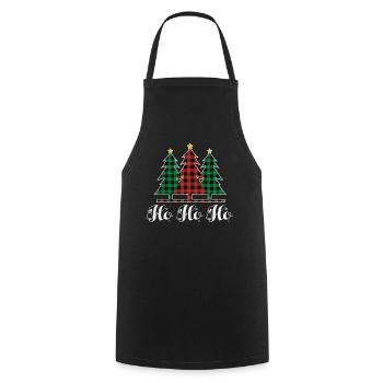 Weihnachten Dezember Plaid Laugh Ho Ho Weihnachten - Kochschürze - Schwarz - Vorne - AI Model Male 185 dark (185cm)