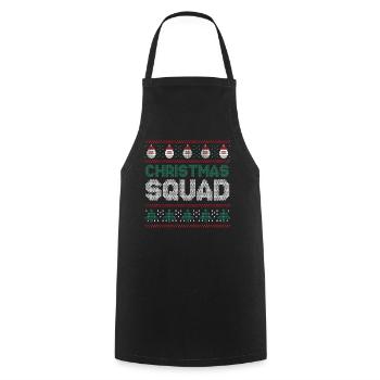 Santa Happy December Squad Hässliche Weihnachten - Kochschürze - Schwarz - Vorne - AI Model Male 185 dark (185cm)