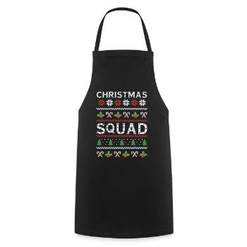 Snow Ugly Happy December Squad Ugly Christmas - Kochschürze - Schwarz - Vorne - AI Model Male 185 dark (185cm)