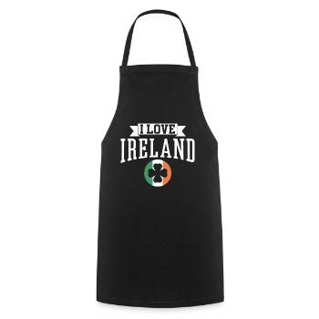 I love Ireland St. Patrick's Day Irish Irish - Cooking Apron - black - Front - AI Model Male 185 dark (185cm)