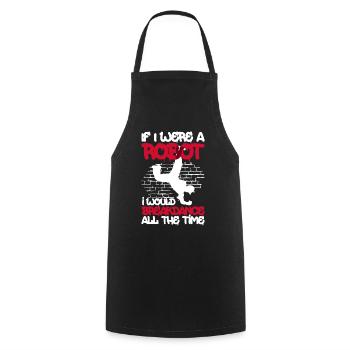 Breakdancing Breakdancer Break Dance Hip Hop - Cooking Apron - black - Front - AI Model Male 185 dark (185cm)