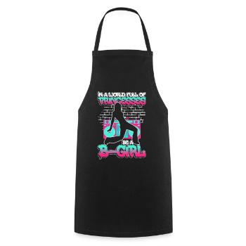 Breakdancing BBoy Breakdancer Break Dance Hip Hop - Cooking Apron - black - Front - AI Model Male 185 dark (185cm)