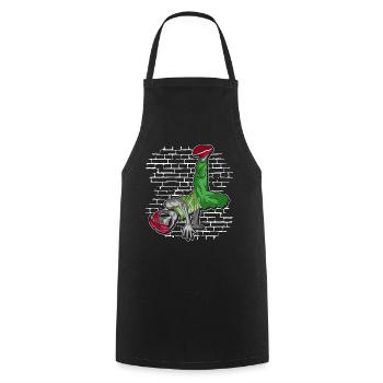 Breakdance Alien - Breakdance Hip Hop - Cooking Apron - black - Front - AI Model Male 185 dark (185cm)