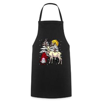 St. Nicholas Forest Xmas Christmas Fantasy Christmas - Cooking Apron - black - Front - AI Model Male 185 dark (185cm)