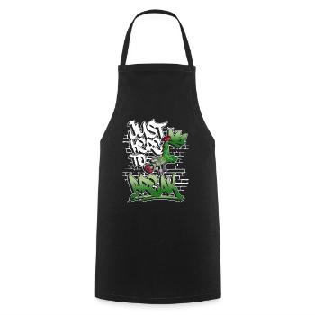 Just Here To Break - Breakdance Hip Hop - Tablier de cuisine - noir - Devant - AI Model Male 185 dark (185cm)