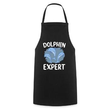 Dolphin Expert Dolphin Dolphin Dolphin Lovers - Cooking Apron - black - Front - AI Model Male 185 dark (185cm)