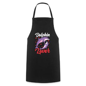 Dolphin lover Dolphins Dolphins Dolphin - Cooking Apron - black - Front - AI Model Male 185 dark (185cm)