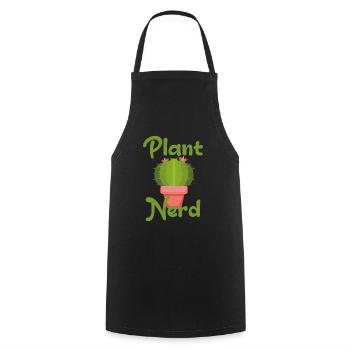 Nerd des plantes - Tablier de cuisine - noir - Devant - AI Model Male 185 dark (185cm)