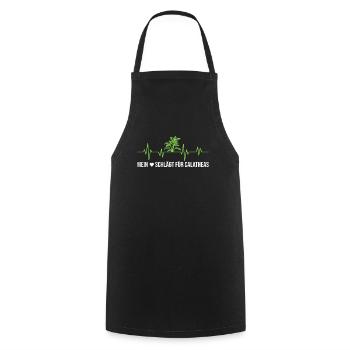 My heart beats for Calathea's heartbeat plant - Cooking Apron - black - Front - AI Model Male 185 dark (185cm)