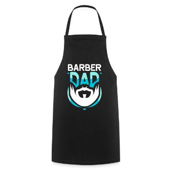 Barbier Papa Barbershop Profession Barbier Barbier - Tablier de cuisine - noir - Devant - AI Model Male 185 dark (185cm)
