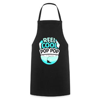 Reel Cool Grandpa Fishing Fisherman Angler Fishing - Cooking Apron - black - Front - AI Model Male 185 dark (185cm)