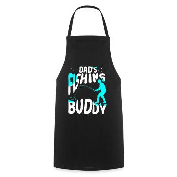 Le compagnon de pêche de papa Pêche Pêche Ami pêcheur - Tablier de cuisine - noir - Devant - AI Model Male 185 dark (185cm)