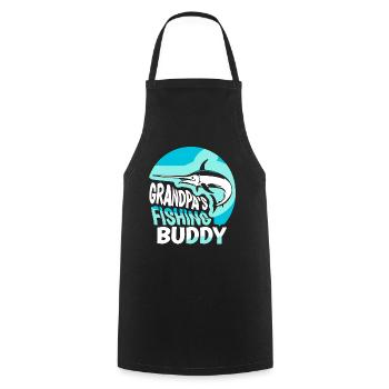 Grandfather's fishing buddy fishing fishing friend fishing - Cooking Apron - black - Front - AI Model Male 185 dark (185cm)