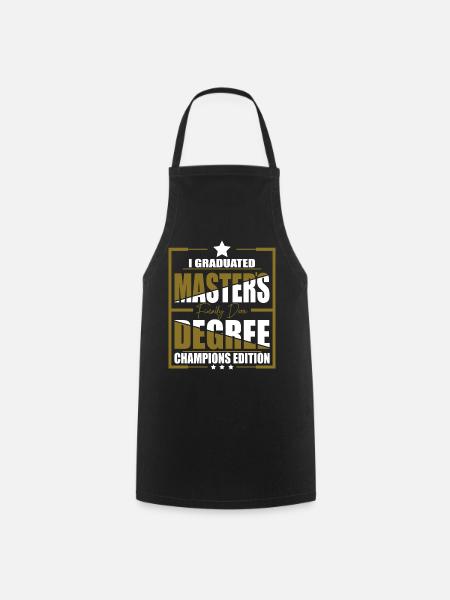 Master's Degree - Cooking Apron - black
