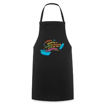 Turkey Gravy Casserole Bean Roll Thanksgiving - Cooking Apron - black - Front - AI Model Male 185 dark (185cm)