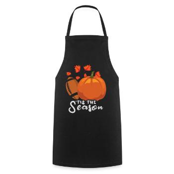 Thanksgiving Love Automne Citrouille Automne Football d’automne - Tablier de cuisine - noir - Devant - AI Model Male 185 dark (185cm)