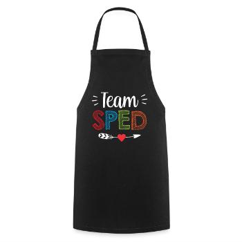 Team Special Education Profession Special Education Teacher - Cooking Apron - black - Front - AI Model Male 185 dark (185cm)