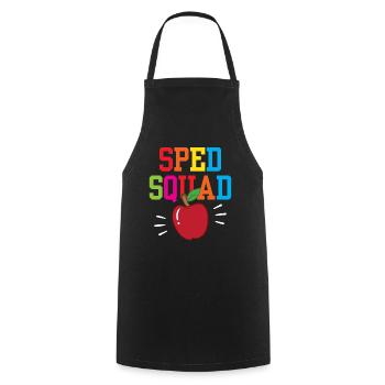 Special Education Team Profession Special Education Teacher - Cooking Apron - black - Front - AI Model Male 185 dark (185cm)