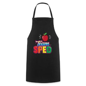 Team Special Education Teacher Profession Special Education - Cooking Apron - black - Front - AI Model Male 185 dark (185cm)