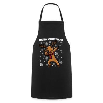 Dabbing Santa Claus Merry Christmas - Cooking Apron - black - Front - AI Model Male 185 dark (185cm)