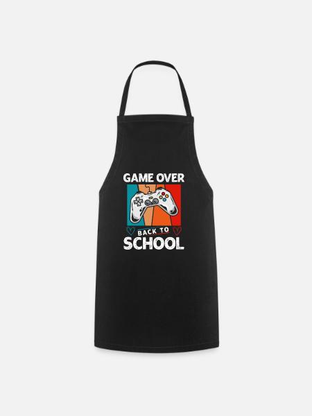 Game Over Schule - Kochschürze - Schwarz