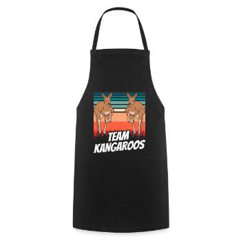 Team Kangaroos Australie Lovers Animal Kangaroo - Tablier de cuisine - noir - Devant - AI Model Male 185 dark (185cm)