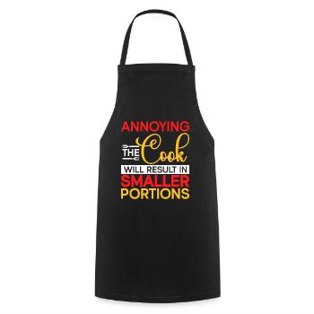 Chef Quote Gift Funny Chef - Cooking Apron - black - Front - AI Model Male 185 dark (185cm)