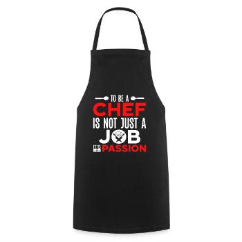 Chef Quote Gift Funny Chef - Cooking Apron - black - Front - AI Model Male 185 dark (185cm)