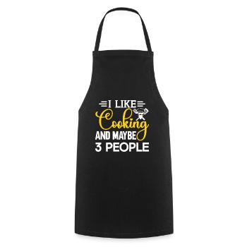 Küchenchef Spruch Geschenk Lustig Koch - Kochschürze - Schwarz - Vorne - AI Model Male 185 dark (185cm)