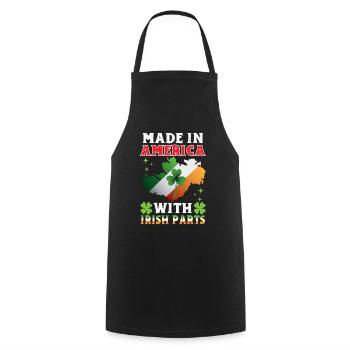 Made in America with Irish parts - Cooking Apron - black - Front - AI Model Male 185 dark (185cm)