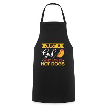 Hotdog Food Lover Hotdogs Essen Hotdog Verkäufer - Kochschürze - Schwarz - Vorne - AI Model Male 185 dark (185cm)