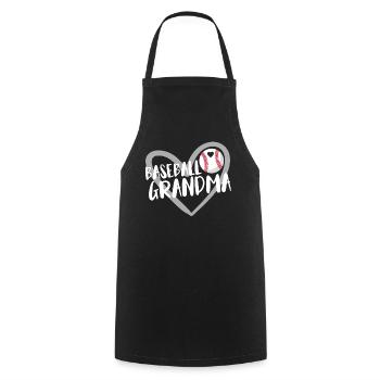 Baseball for Baseball Players - Cooking Apron - black - Front - AI Model Male 185 dark (185cm)