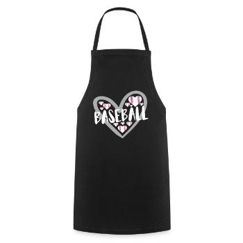 Baseball for Baseball Players - Cooking Apron - black - Front - AI Model Male 185 dark (185cm)