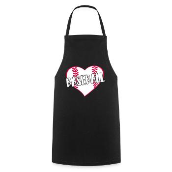Baseball for Baseball Players - Cooking Apron - black - Front - AI Model Male 185 dark (185cm)