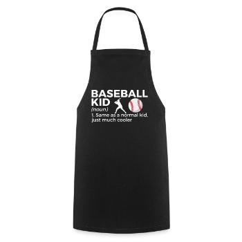 Baseball for Baseball Players - Cooking Apron - black - Front - AI Model Male 185 dark (185cm)