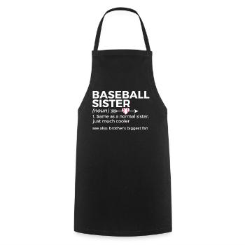 Baseball for Baseball Players - Cooking Apron - black - Front - AI Model Male 185 dark (185cm)