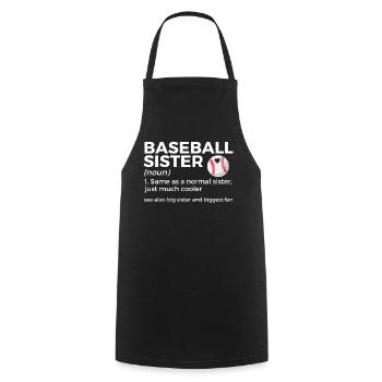 Baseball for Baseball Players - Cooking Apron - black - Front - AI Model Male 185 dark (185cm)