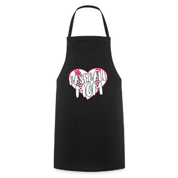 Baseball for Baseball Players - Cooking Apron - black - Front - AI Model Male 185 dark (185cm)