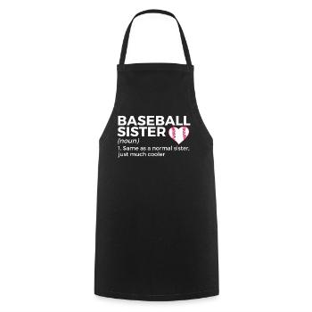 Baseball for Baseball Players - Cooking Apron - black - Front - AI Model Male 185 dark (185cm)