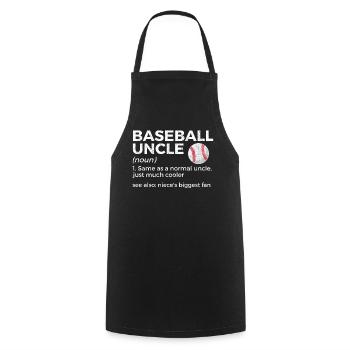 Baseball for Baseball Players - Cooking Apron - black - Front - AI Model Male 185 dark (185cm)