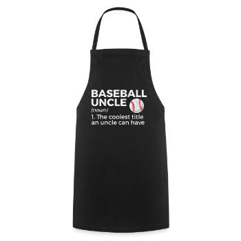 Baseball for Baseball Players - Cooking Apron - black - Front - AI Model Male 185 dark (185cm)