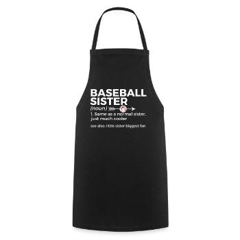 Baseball pour les joueurs de baseball - Tablier de cuisine - noir - Devant - AI Model Male 185 dark (185cm)