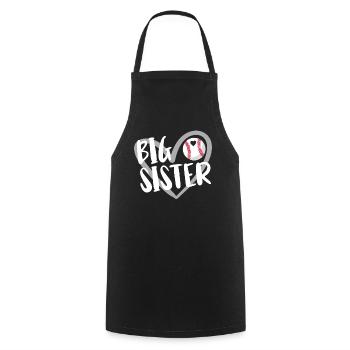 Baseball for Baseball Players - Cooking Apron - black - Front - AI Model Male 185 dark (185cm)
